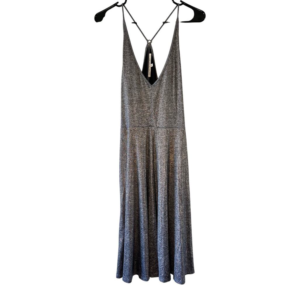 Rachel Roy, Heathered Gray Silver Dress, Nylon Blend, Strappy Back Casual Dress